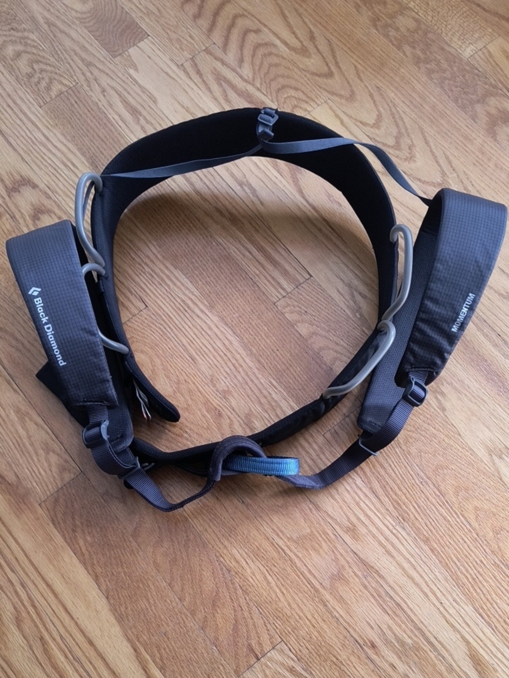 Black Diamond Momentum Black Climbing Harness Belt CE0082, Gear Loops, Size XXL